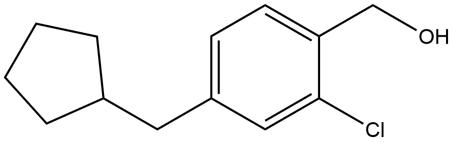 2-Chloro-4-(cyclopentylmethyl)benzenemethanol 结构式