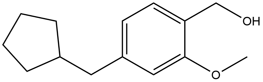 4-(Cyclopentylmethyl)-2-methoxybenzenemethanol 结构式