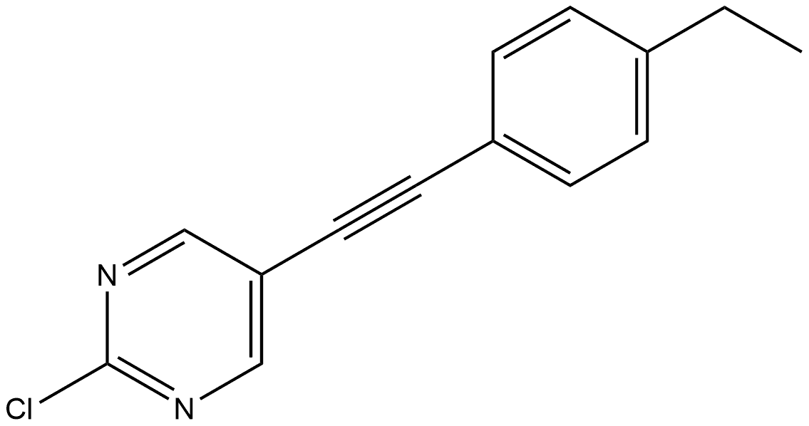 2-Chloro-5-[2-(4-ethylphenyl)ethynyl]pyrimidine 结构式