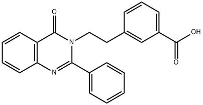 3-(2-(4-Oxo-2-phenylquinazolin-3(4H)-yl)ethyl)benzoic acid 结构式