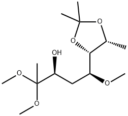 allo-2-Octulose, 1,4,8-trideoxy-5-O-methyl-6,7-O-(1-methylethylidene)-, dimethyl acetal 结构式