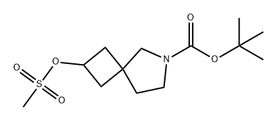 6-Azaspiro[3.4]octane-6-carboxylic acid, 2-[(methylsulfonyl)oxy]-, 1,1-dimethylethyl ester 结构式