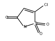 5-氯-1,1-二氧代异噻唑-3-酮 结构式