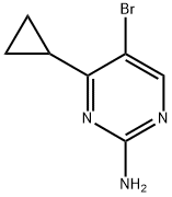 5-溴-4-环丙基嘧啶-2-胺 结构式