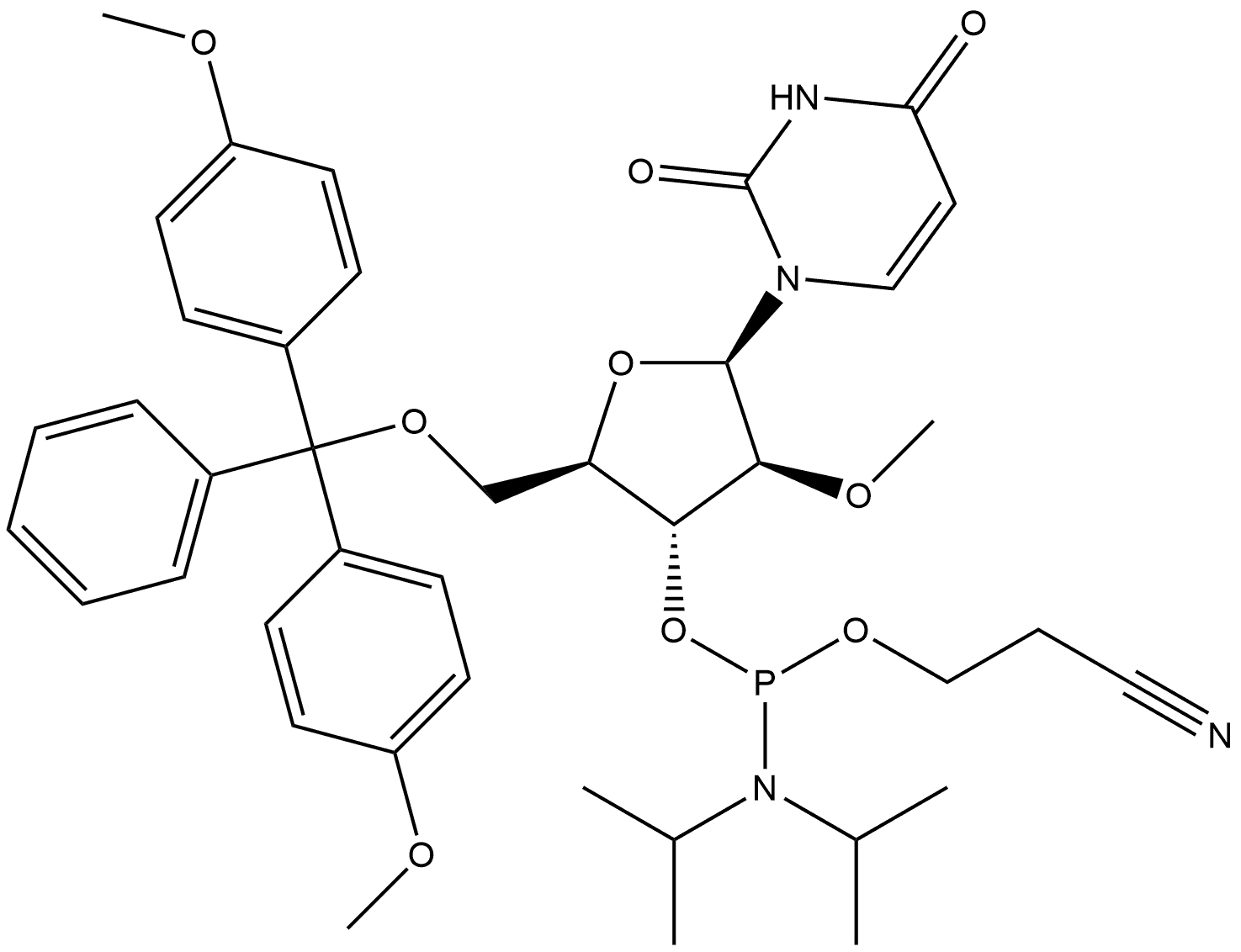 2'-OME-U-ANA-CE-PHOSPHORAMIDITE 结构式