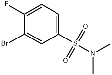 3-溴-4-氟-N,N-二甲基苯磺酰胺 结构式