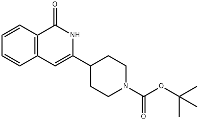 1-Piperidinecarboxylic acid, 4-(1,2-dihydro-1-oxo-3-isoquinolinyl)-, 1,1-dimethylethyl ester 结构式