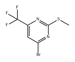 4-溴-2-(甲硫基)-6-(三氟甲基)嘧啶 结构式