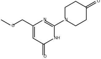 1-[4-HYDROXY-6-(METHOXYMETHYL)-2-PYRIMIDINYL]-4-PIPERIDINONE 结构式