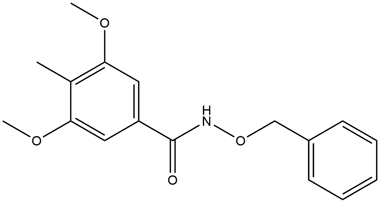 3,5-Dimethoxy-4-methyl-N-(phenylmethoxy)benzamide 结构式