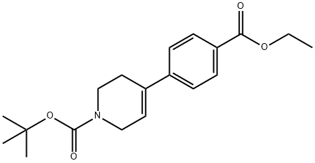 tert-butyl 4-(4-(ethoxycarbonyl)phenyl)-5,6-dihydropyridine-1(2H)-carboxylate 结构式