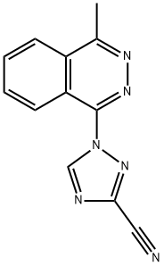 1H-1,2,4-Triazole-3-carbonitrile, 1-(4-methyl-1-phthalazinyl)- 结构式