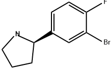 2-(3-溴-4-氟苯基)吡咯烷 结构式