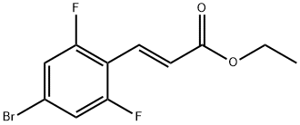 (E) 3-(4-溴-2,6-二氟苯基)丙烯酸乙酯 结构式