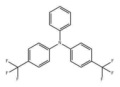 BENZENAMINE, N-PHENYL-4-(TRIFLUOROMETHYL)-N-[4-(TRIFLUOROMETHYL)PHENYL]- 结构式