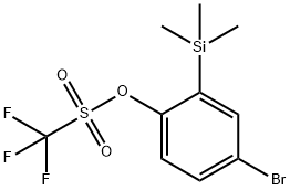 4-溴-2-(三甲硅基)苯基三氟甲磺酸酯 结构式