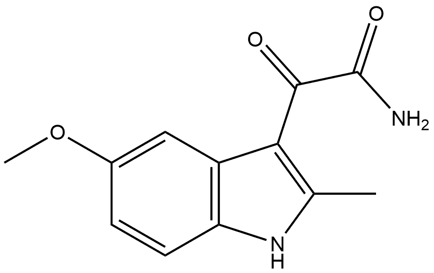 1H-Indole-3-acetamide, 5-methoxy-2-methyl-α-oxo- 结构式