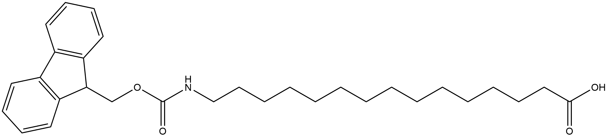 15-[[(9H-Fluoren-9-ylmethoxy)carbonyl]amino]pentadecanoic acid 结构式