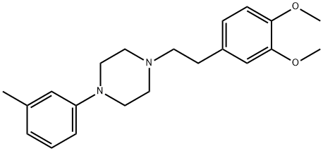 Piperazine, 1-(3,4-dimethoxyphenethyl)-4-(m-tolyl)- 结构式