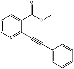 3-Pyridinecarboxylic acid, 2-(2-phenylethynyl)-, methyl ester 结构式