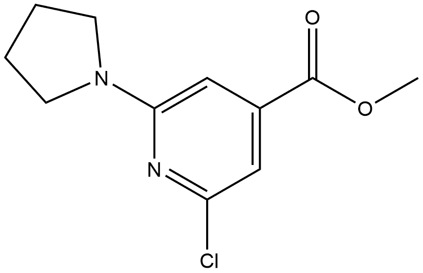 Methyl 2-chloro-6-(1-pyrrolidinyl)-4-pyridinecarboxylate 结构式