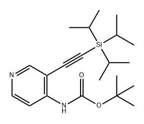 Carbamic acid, N-[3-[2-[tris(1-methylethyl)silyl]ethynyl]-4-pyridinyl]-, 1,1-dimethylethyl ester 结构式