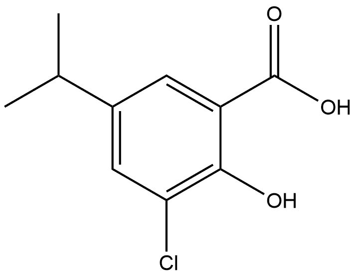 3-Chloro-2-hydroxy-5-(1-methylethyl)benzoic acid 结构式