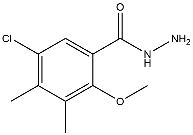 5-Chloro-2-methoxy-3,4-dimethylbenzoic acid hydrazide 结构式