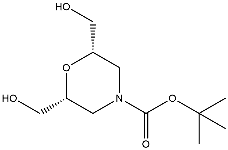 (2R,6S)-4-Boc-2,6-Morpholinedimethanol 结构式
