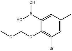 Boronic acid, B-[3-bromo-2-(methoxymethoxy)-5-methylphenyl]- 结构式