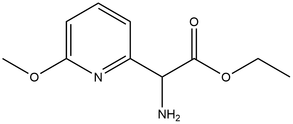 2-Pyridineacetic acid, α-amino-6-methoxy-, ethyl ester 结构式