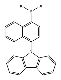 B-[4-(9H-CARBAZOL-9-YL)-1-NAPHTHALENYL]-BORONIC ACID 结构式