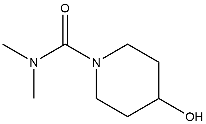 4-Hydroxy-N,N-dimethyl-1-piperidinecarboxamide 结构式