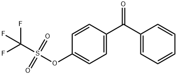 Methanesulfonic acid, 1,1,1-trifluoro-, 4-benzoylphenyl ester 结构式