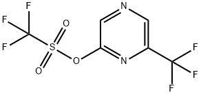 Methanesulfonic acid, 1,1,1-trifluoro-, 6-(trifluoromethyl)-2-pyrazinyl ester 结构式