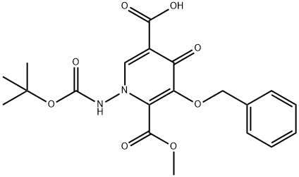 2,5-Pyridinedicarboxylic acid, 1-[[(1,1-dimethylethoxy)carbonyl]amino]-1,4-dihydro-4-oxo-3-(phenylmethoxy)-, 2-methyl ester 结构式