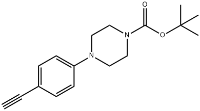 1-Piperazinecarboxylic acid, 4-(4-ethynylphenyl)-, 1,1-dimethylethyl ester 结构式