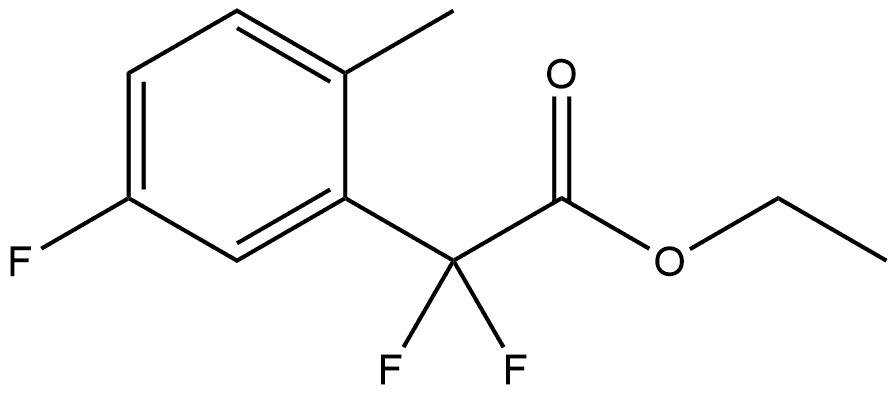 Ethyl α,α,5-trifluoro-2-methylbenzeneacetate 结构式