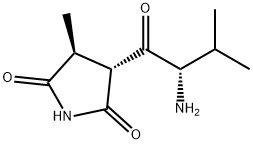2,5-Pyrrolidinedione, 3-[(2S)-2-amino-3-methyl-1-oxobutyl]-4-methyl-, (3R,4S)- 结构式