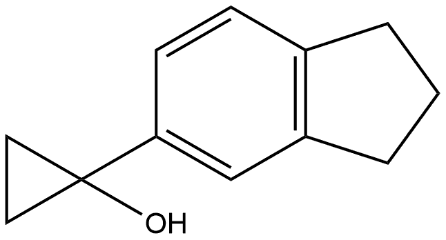 1-(2,3-Dihydro-1H-inden-5-yl)cyclopropanol 结构式