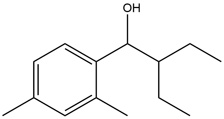 α-(1-Ethylpropyl)-2,4-dimethylbenzenemethanol 结构式