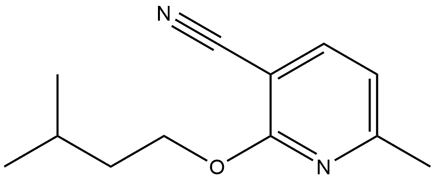 6-Methyl-2-(3-methylbutoxy)-3-pyridinecarbonitrile 结构式