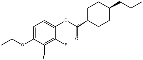 Cyclohexanecarboxylic acid, 4-propyl-, 4-ethoxy-2,3-difluorophenyl ester, trans- 结构式