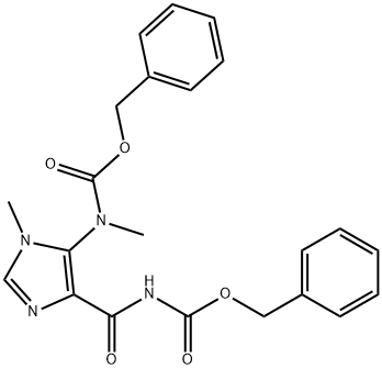 Carbamic acid, methyl[1-methyl-4-[[[(phenylmethoxy)carbonyl]amino]carbonyl]-1H-imidazol-5-yl]-, phenylmethyl ester (9CI) 结构式