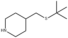 4-((叔丁硫基)甲基)哌啶 结构式