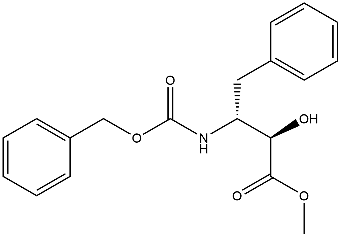 Benzenebutanoic acid, α-hydroxy-β-[[(phenylmethoxy)carbonyl]amino]-, methyl ester, (αR,βR)- 结构式