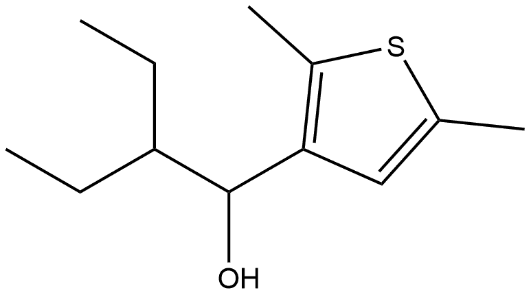 α-(1-Ethylpropyl)-2,5-dimethyl-3-thiophenemethanol 结构式