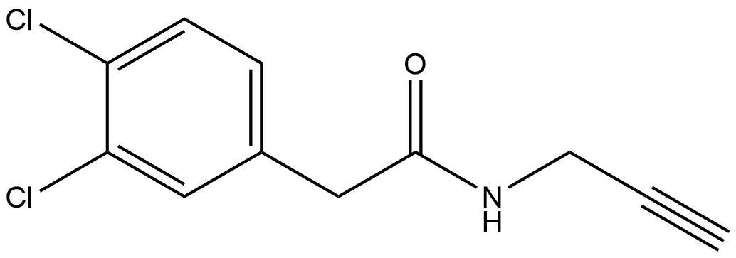 3,4-Dichloro-N-2-propyn-1-ylbenzeneacetamide 结构式