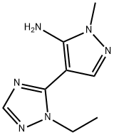 4-(1-乙基-1H-1,2,4-三唑-5-基)-1-甲基-1H-吡唑-5-胺 结构式