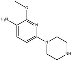 2-甲氧基-6-(哌嗪-1-基)吡啶-3-胺 结构式